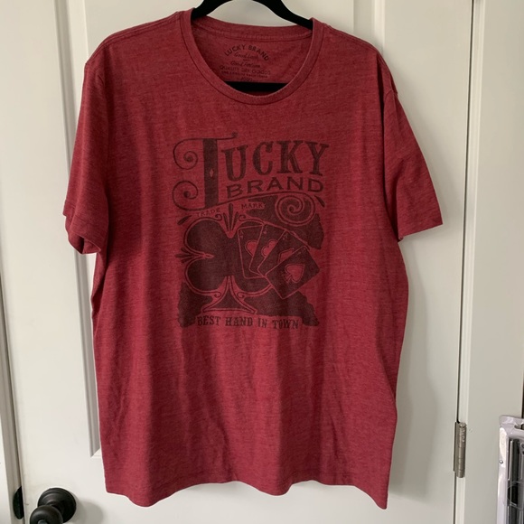 Lucky Brand Other - Men’s Lucky Brand Red Graphic Tee Extra Large